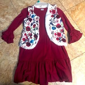 Dress with floral Vest